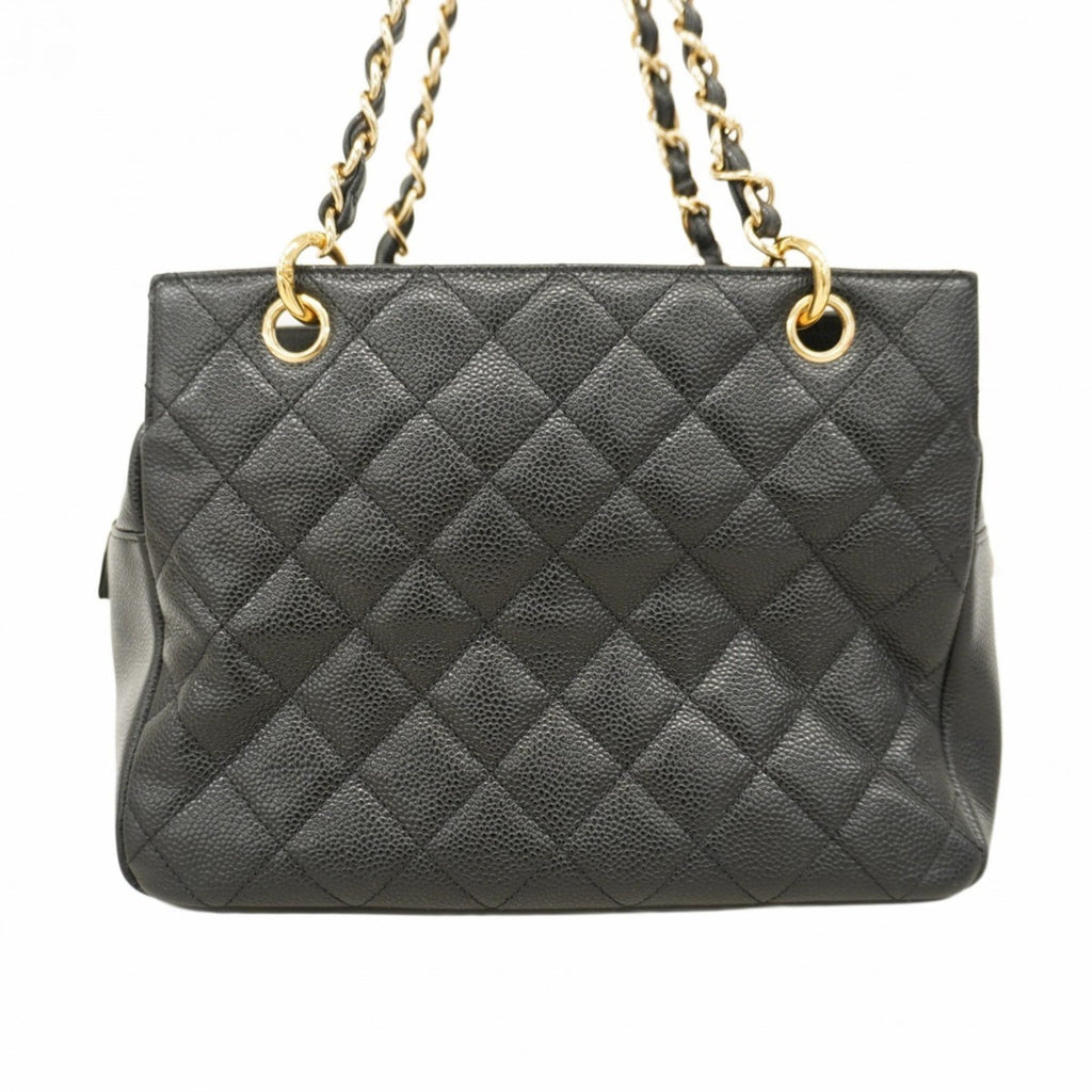 Chanel Black Grained Calfskin Shoulder Bag (Pre-Owned)