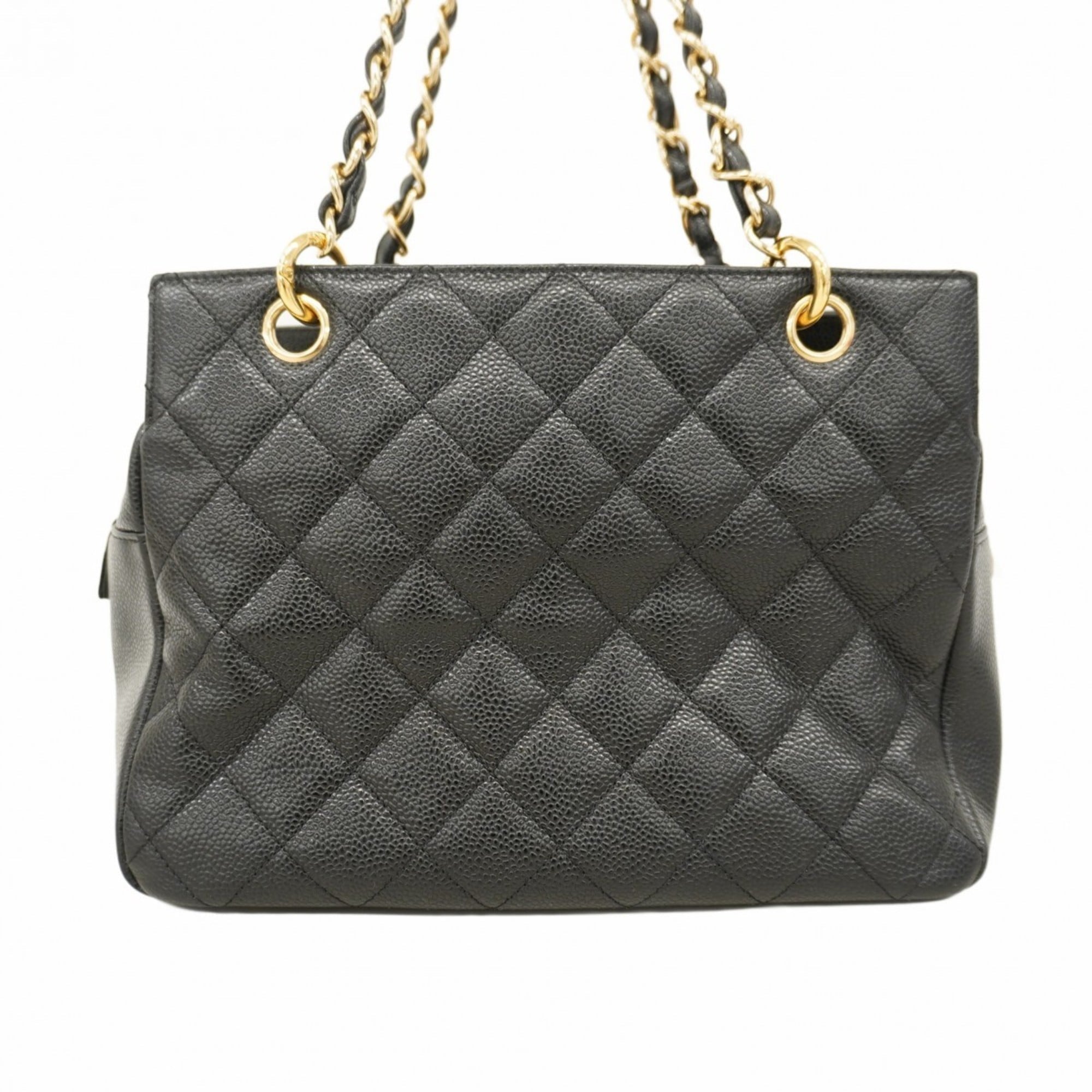Chanel Black Grained Calfskin Shoulder Bag (Pre-Owned)