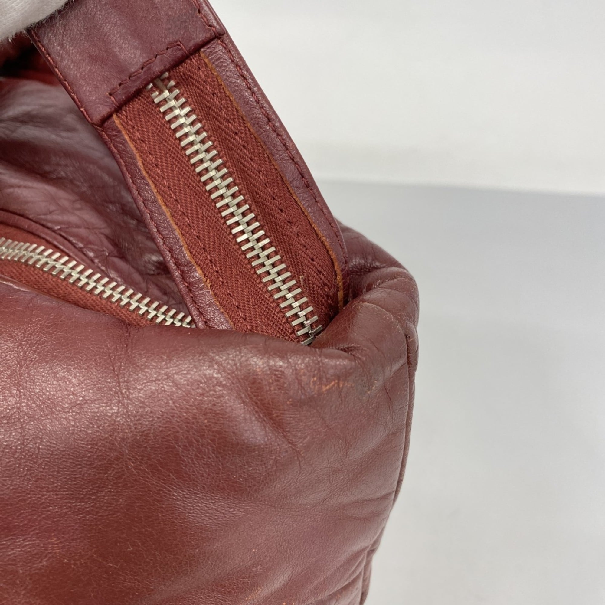 Chanel Bordeaux Leather Tote Bag (Pre-Owned)
