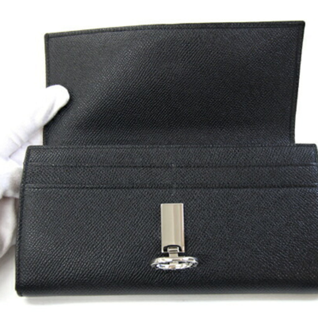 Bvlgari Black Leather Long Wallet (Bi-Fold) (Pre-Owned)