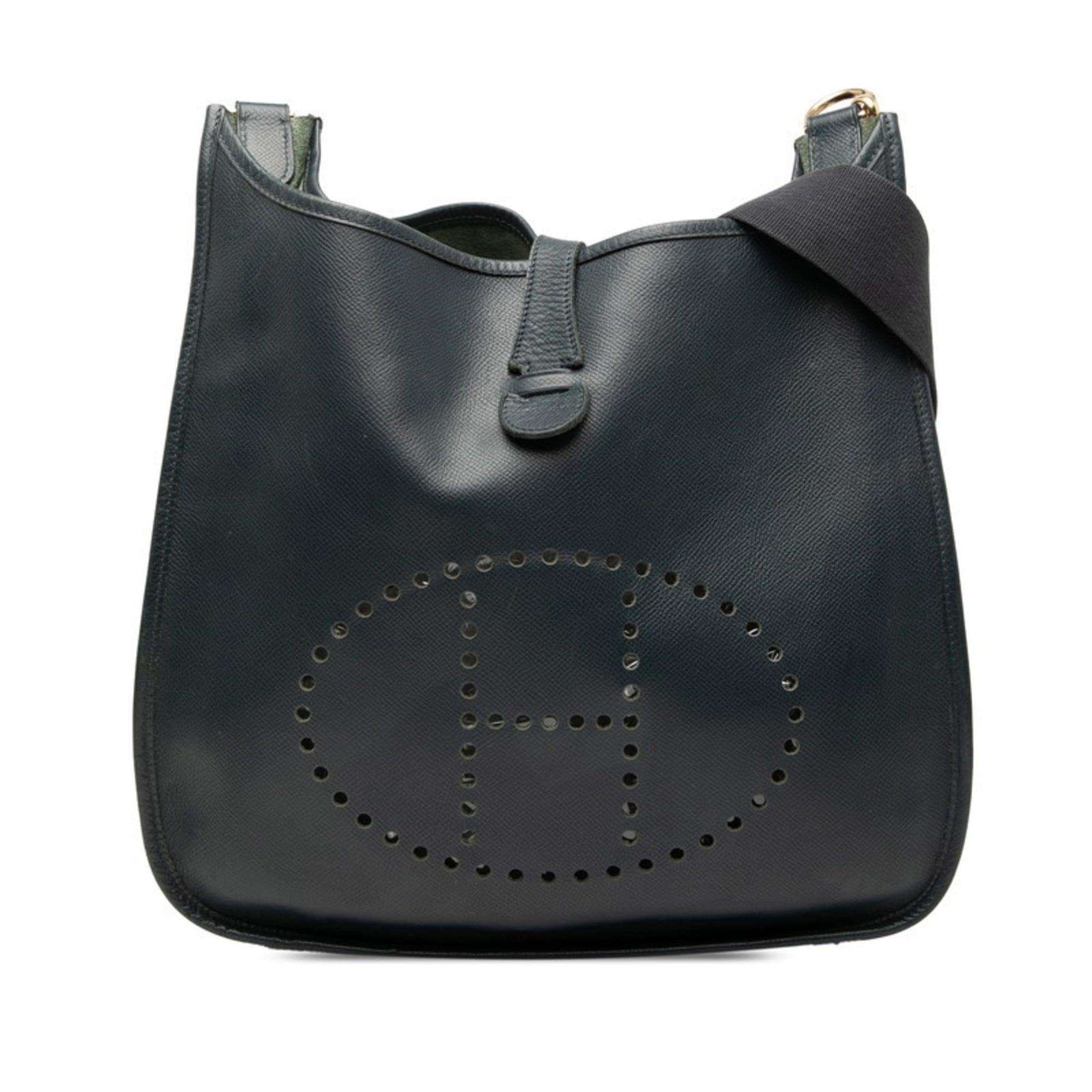 Hermes Navy Courchevel Leather Shoulder Bag (Pre-Owned)
