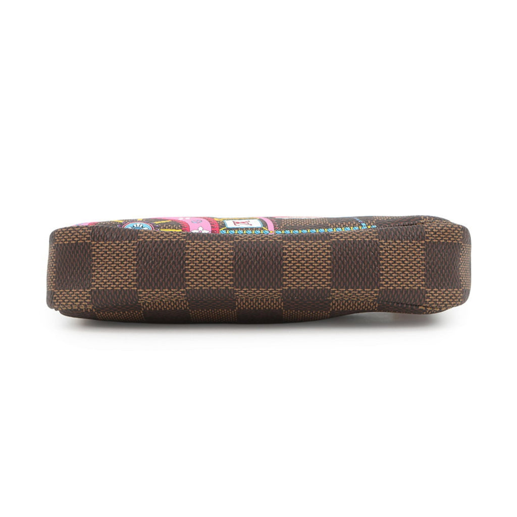 Louis Vuitton Damier Damier Canvas Ebene Pink Pochette (Pre-Owned)