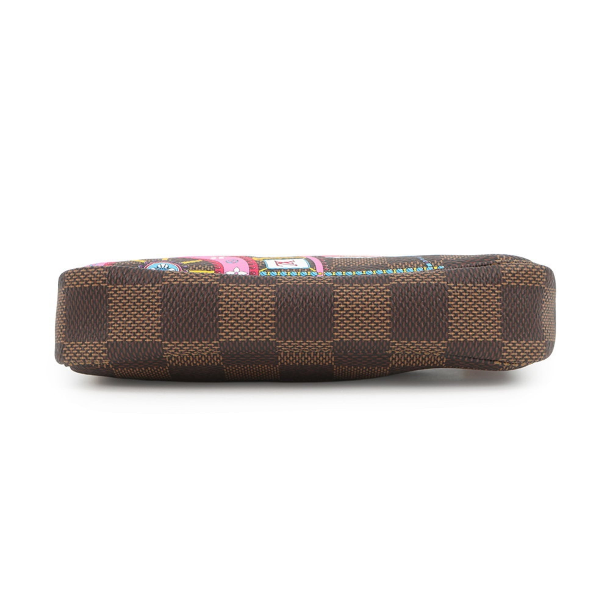 Louis Vuitton Damier Damier Canvas Ebene Pink Pochette (Pre-Owned)