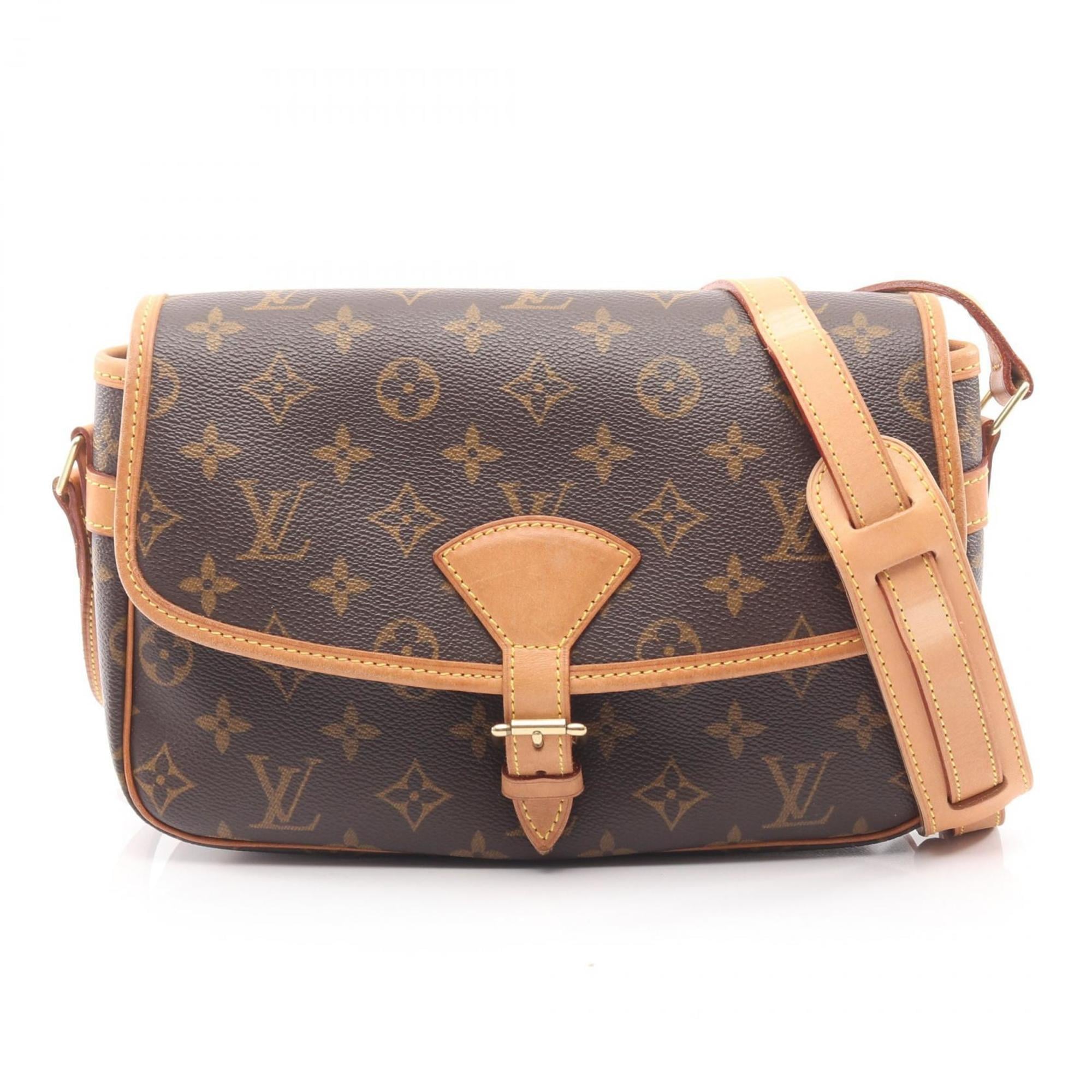 Louis Vuitton Brown Monogram Coated Canvas Leather Shoulder Bag (Pre-Owned)