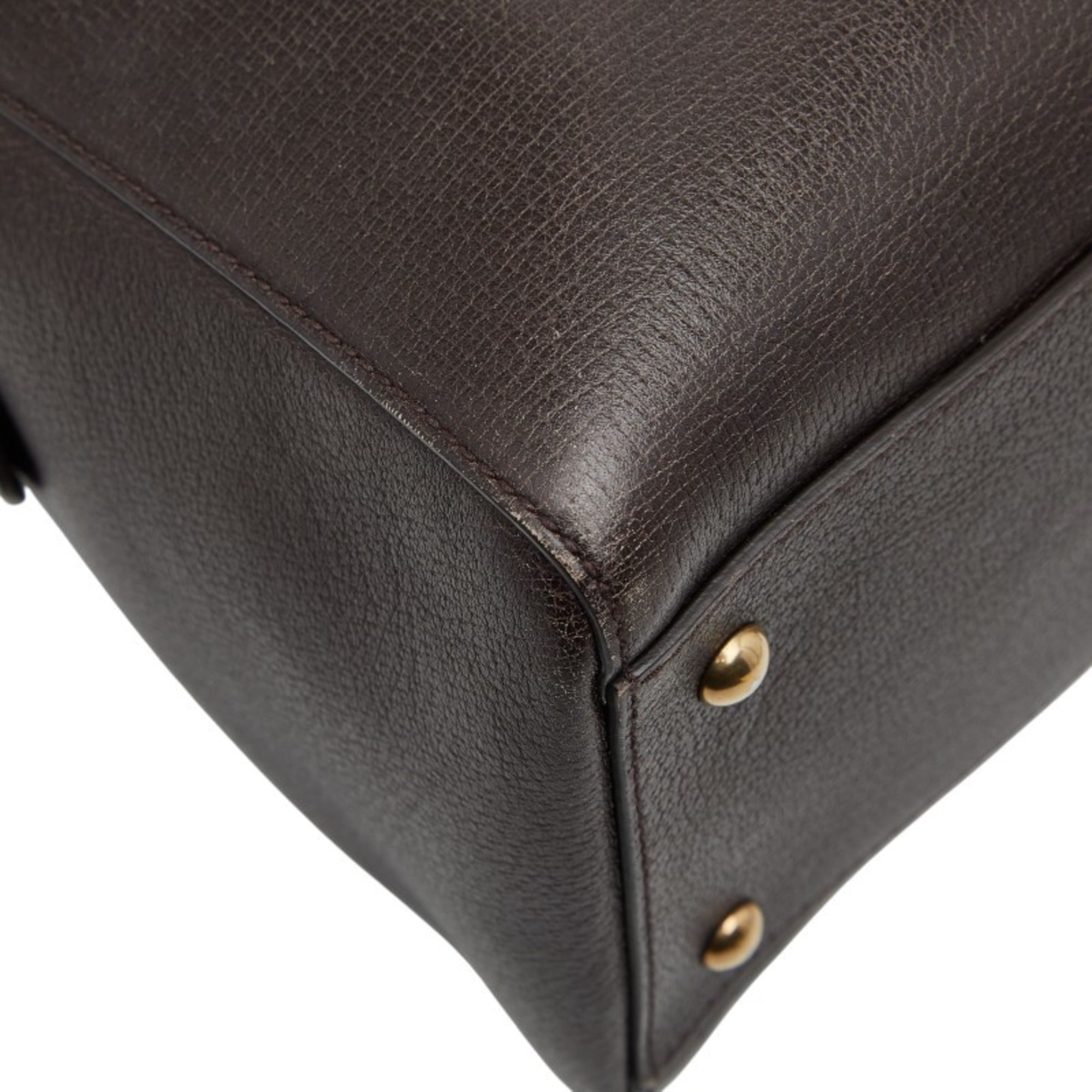 Gucci Brown Leather Boston Bag Shoulder Bag (Pre-Owned)