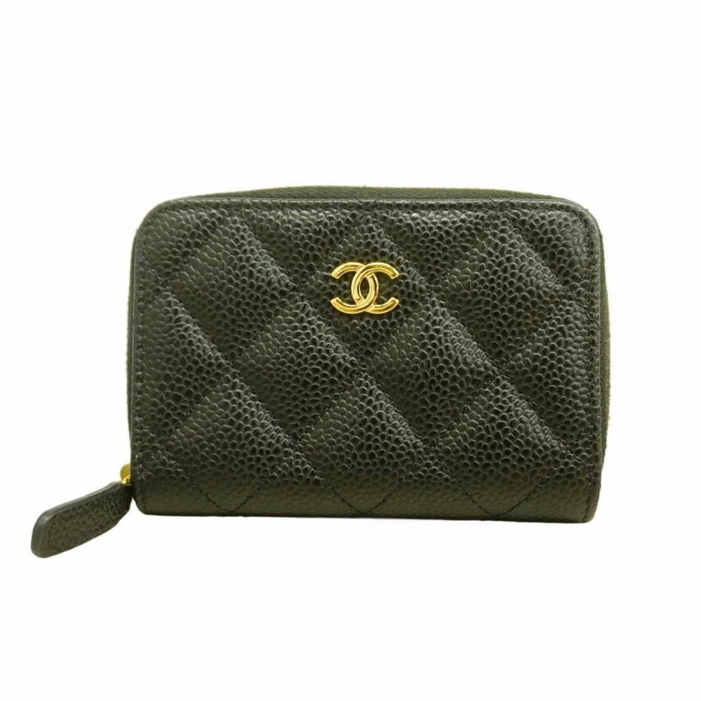 Chanel Black Grained Calfskin Coin Purse/Coin Case (Pre-Owned)