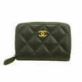 Chanel Black Grained Calfskin Coin Purse/Coin Case (Pre-Owned)