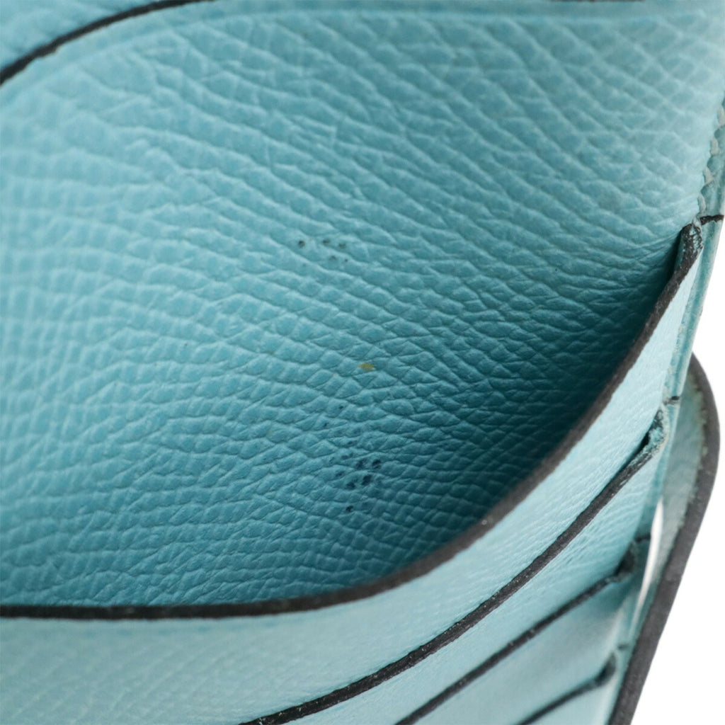Hermes Blue Atoll Epsom Leather Long Wallet (Bi-Fold) (Pre-Owned)