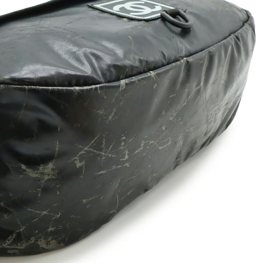 Chanel Sport Black Rubber Suede Fanny Pack (Pre-Owned)
