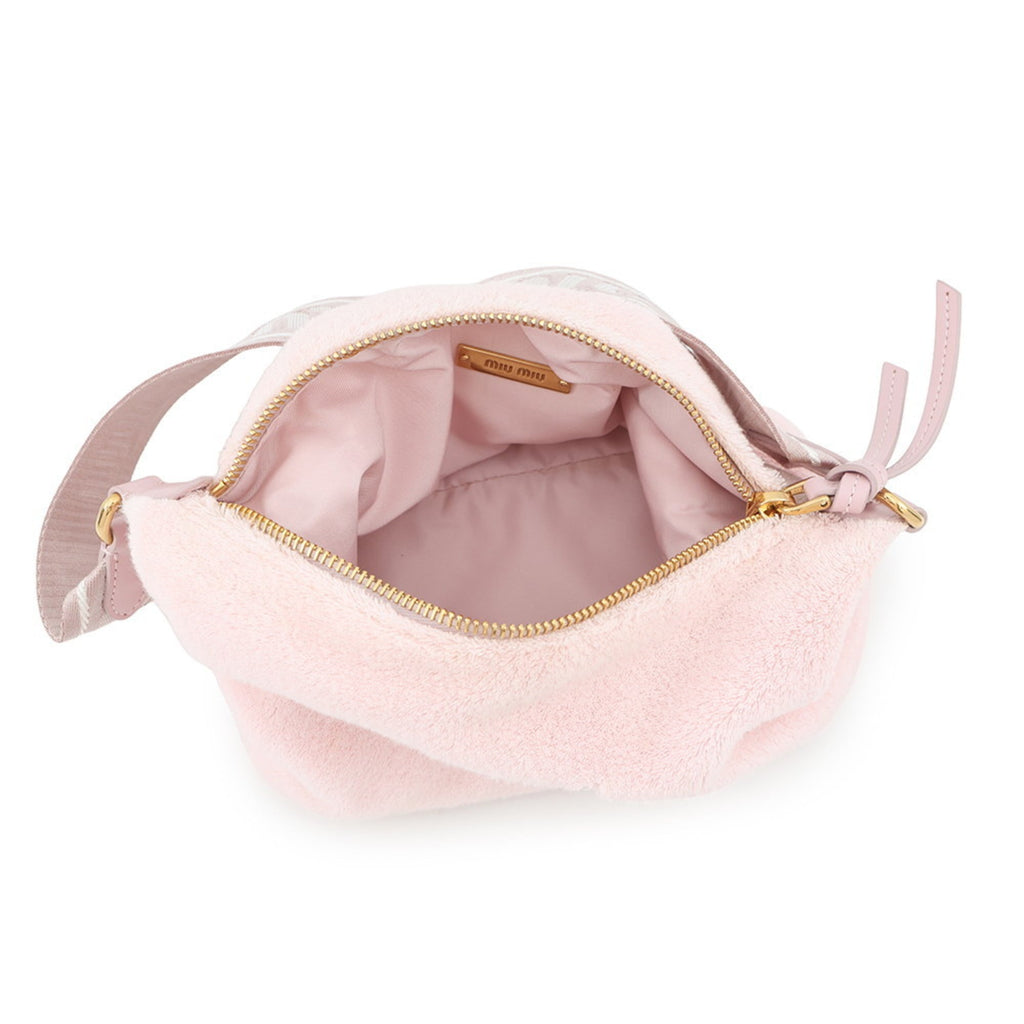 Miu Miu Pink Pile Fabric Leather Handbag (Pre-Owned)