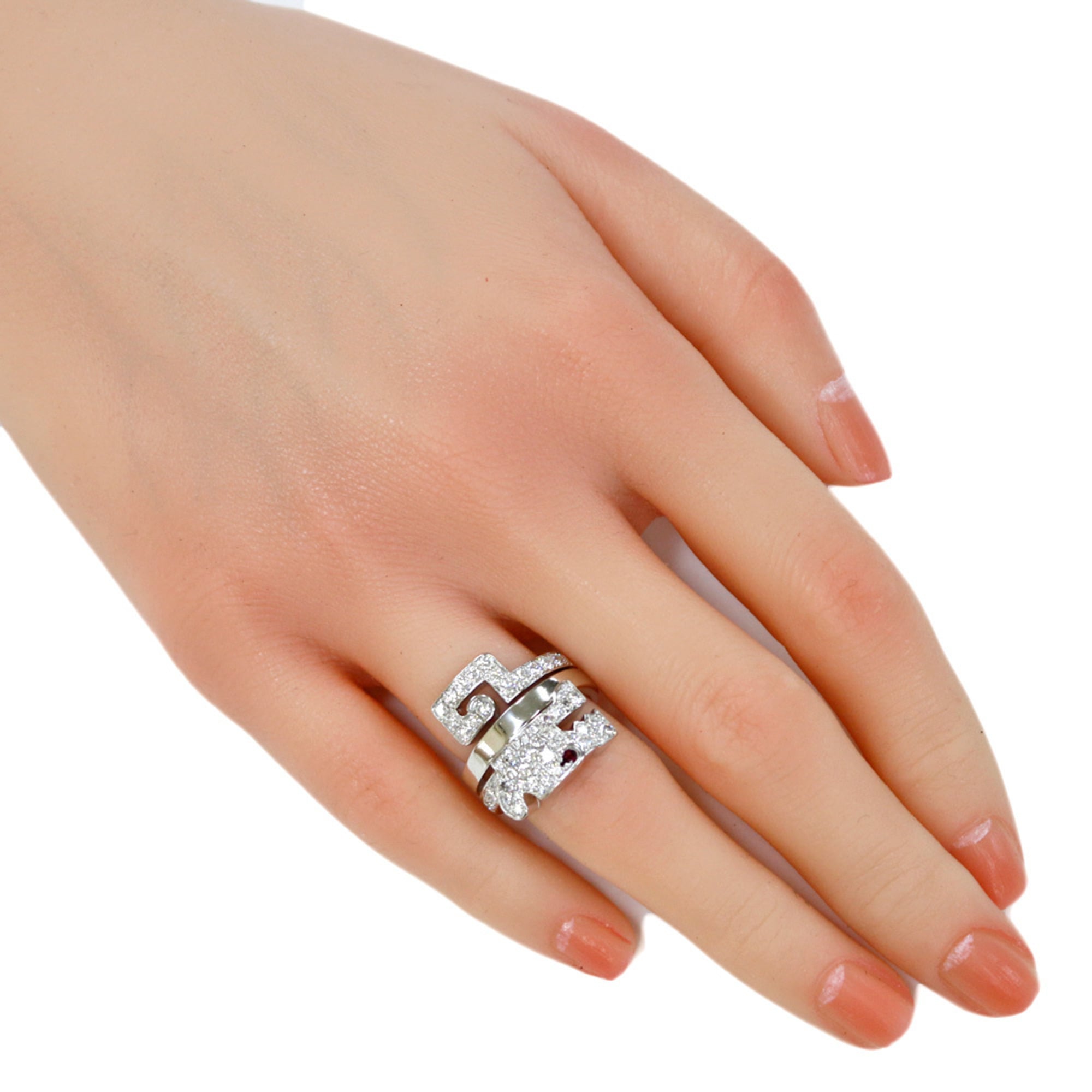 Cartier Silver White Gold (18K) Band Ring (Pre-Owned)