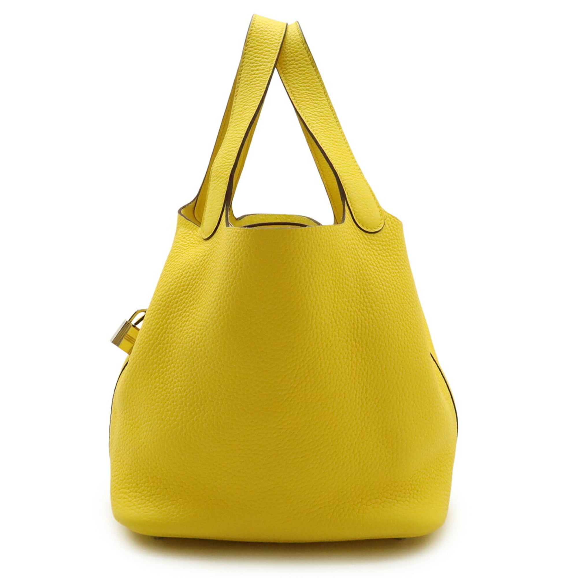 Hermes Picotin Lime Taurillon Clemence Leather Handbag Tote Bag (Pre-Owned)