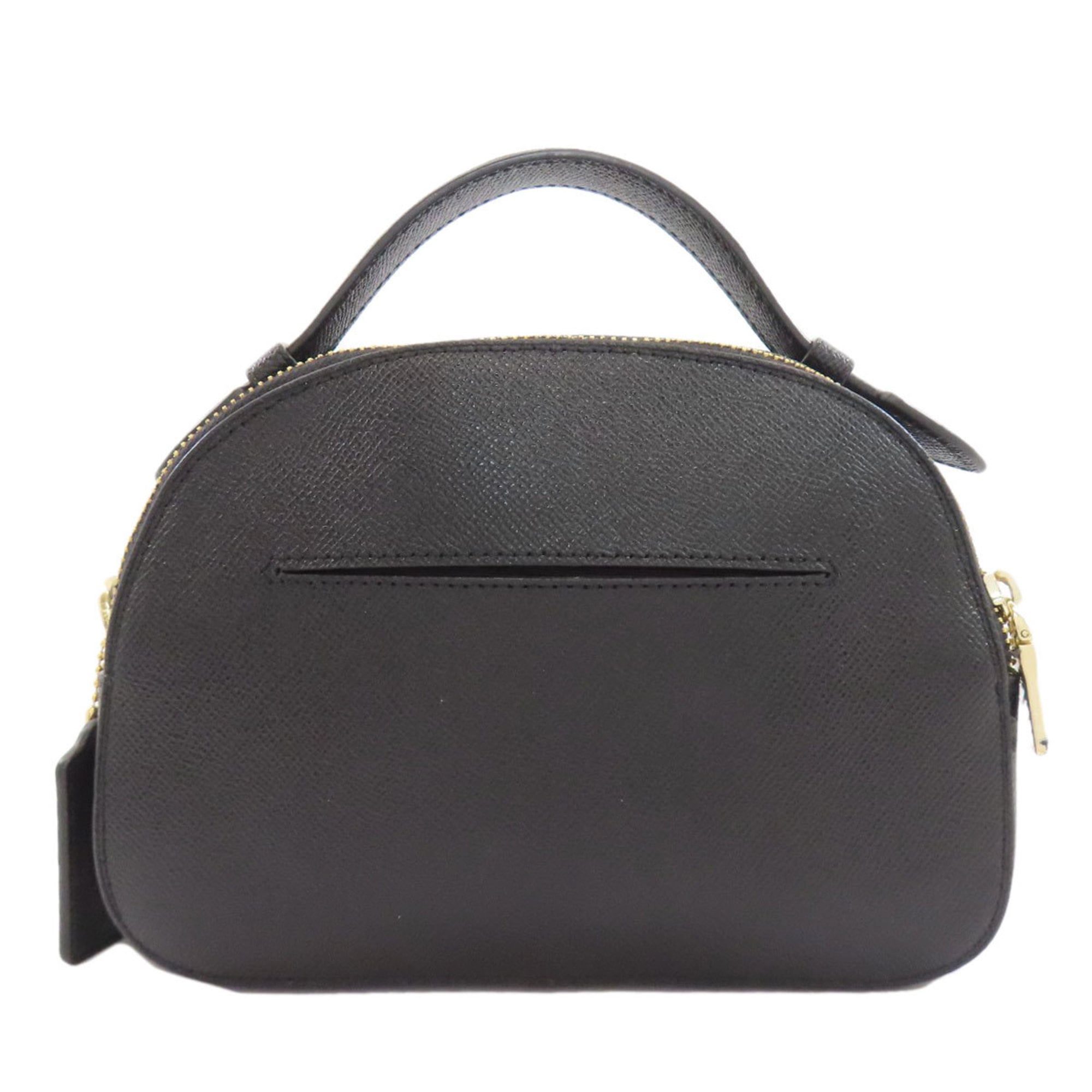 Coach Black Leather Handbag (Pre-Owned)