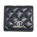 Chanel Black Leather Wallet (Bi-Fold) (Pre-Owned)
