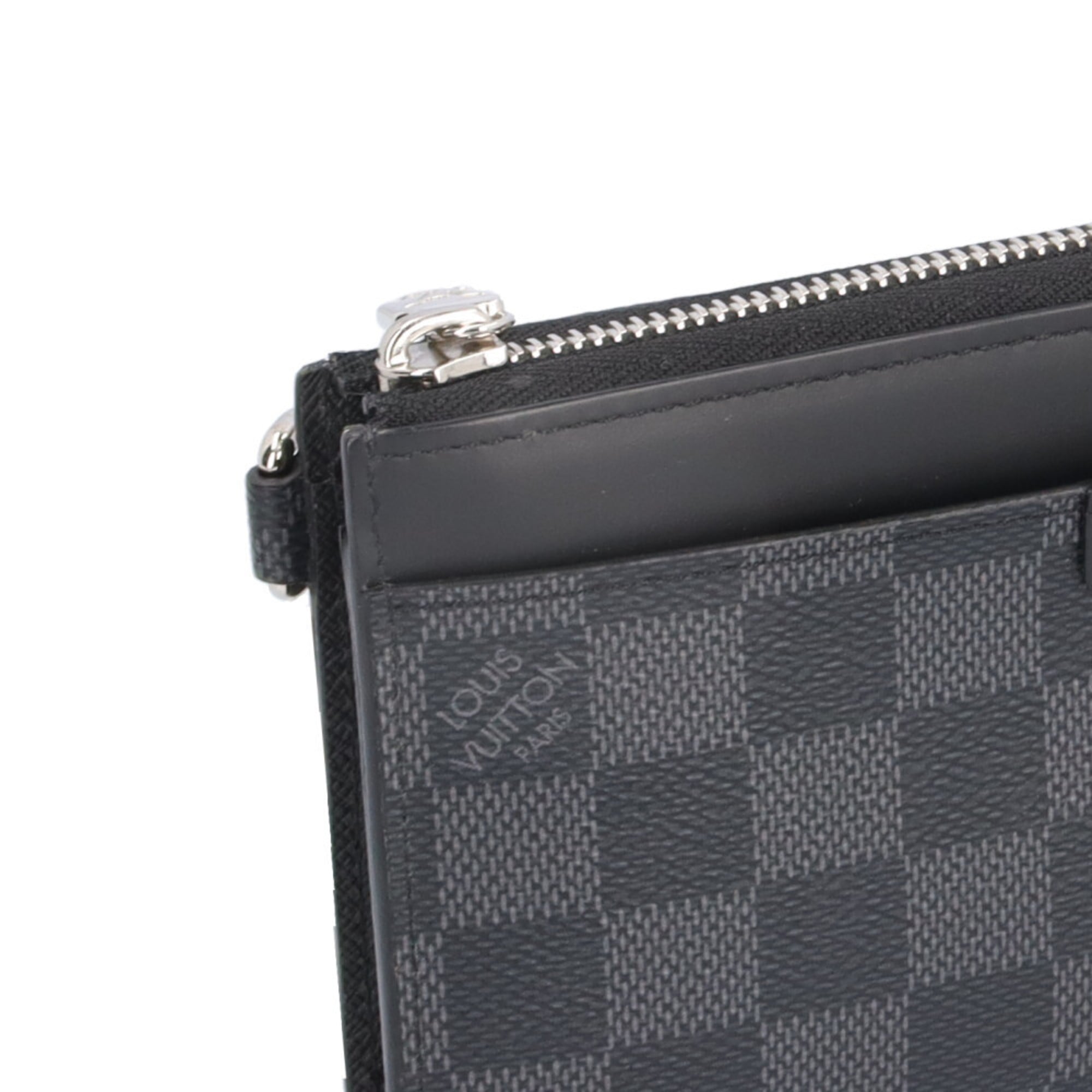 Louis Vuitton Black Gray Damier Graphite Long Wallet (Bi-Fold) (Pre-Owned)