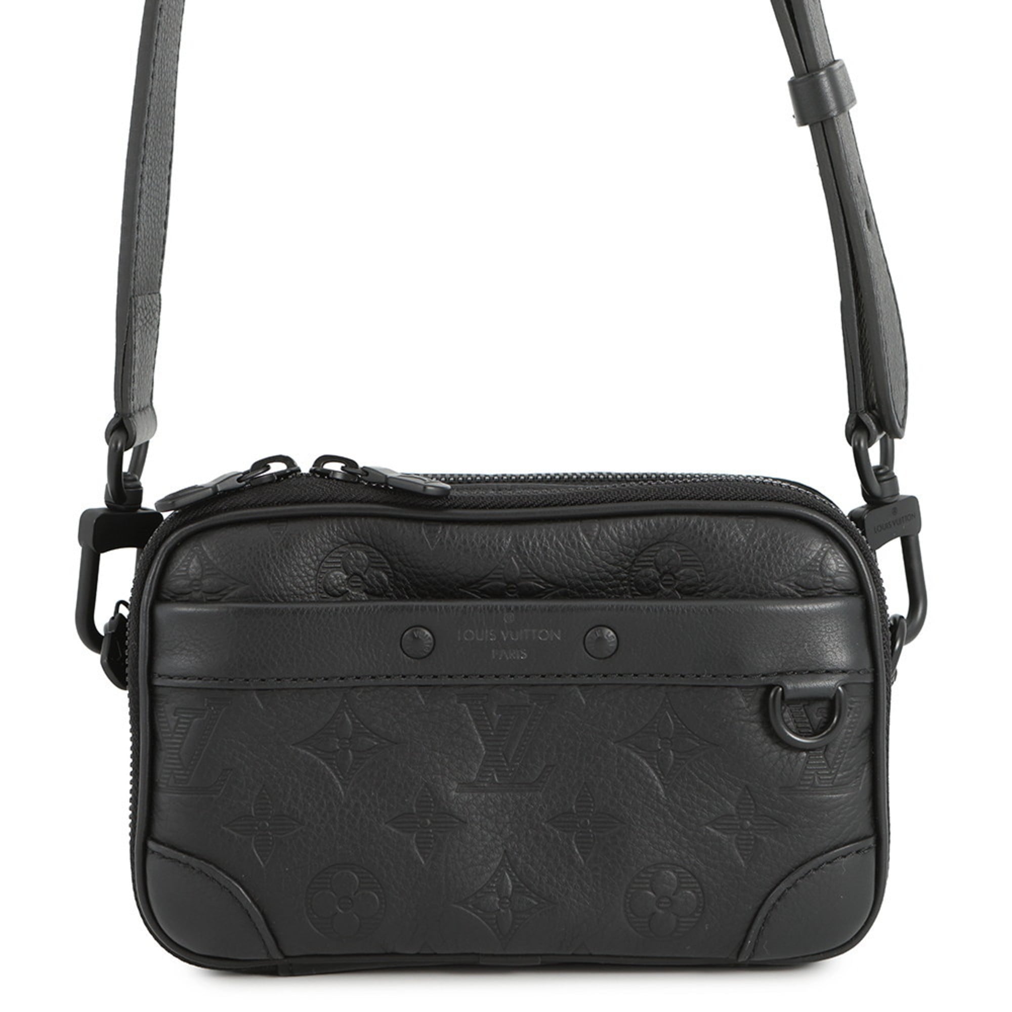 Louis Vuitton Monogram Shadow Black Noir Monogram Shadow Shoulder Bag (Pre-Owned)