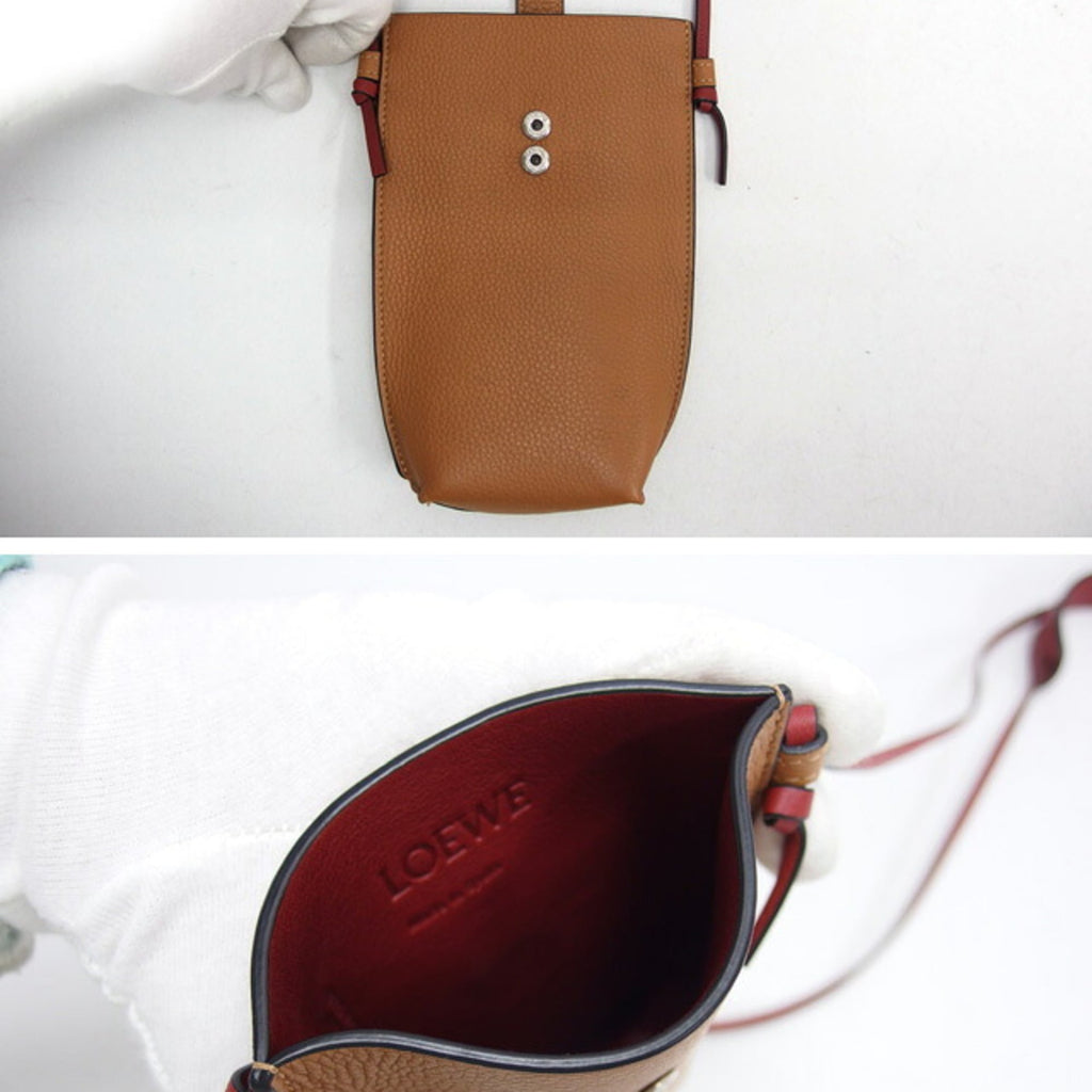 Loewe Brown Camel Leather Pochette Shoulder Bag (Pre-Owned)
