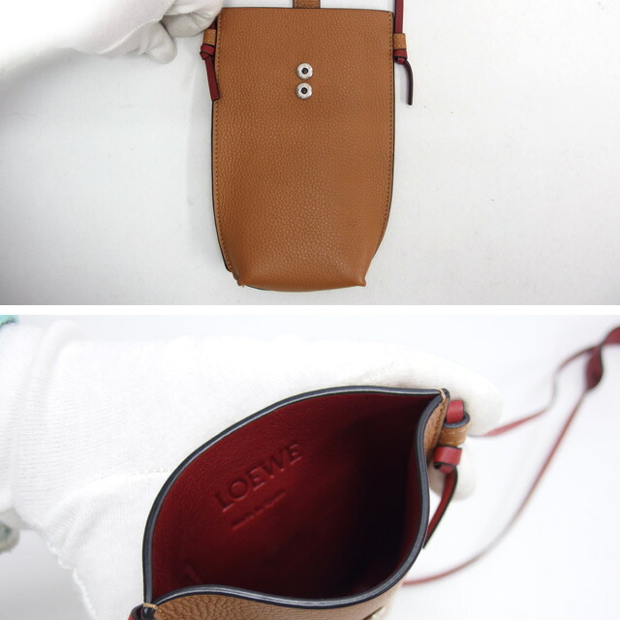 Loewe Brown Camel Leather Pochette Shoulder Bag (Pre-Owned)