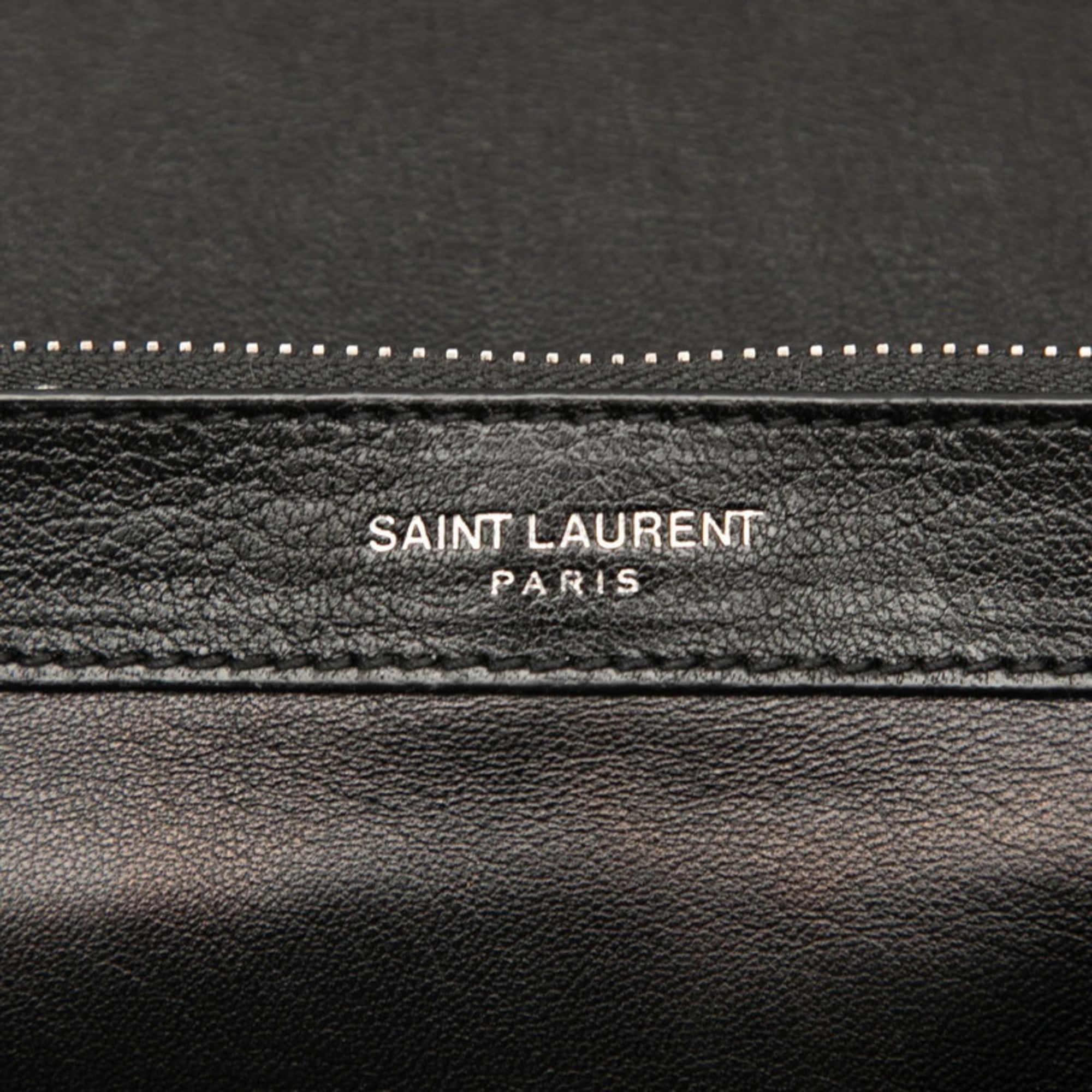 Saint Laurent Black Leather Handbag Shoulder Bag (Pre-Owned)