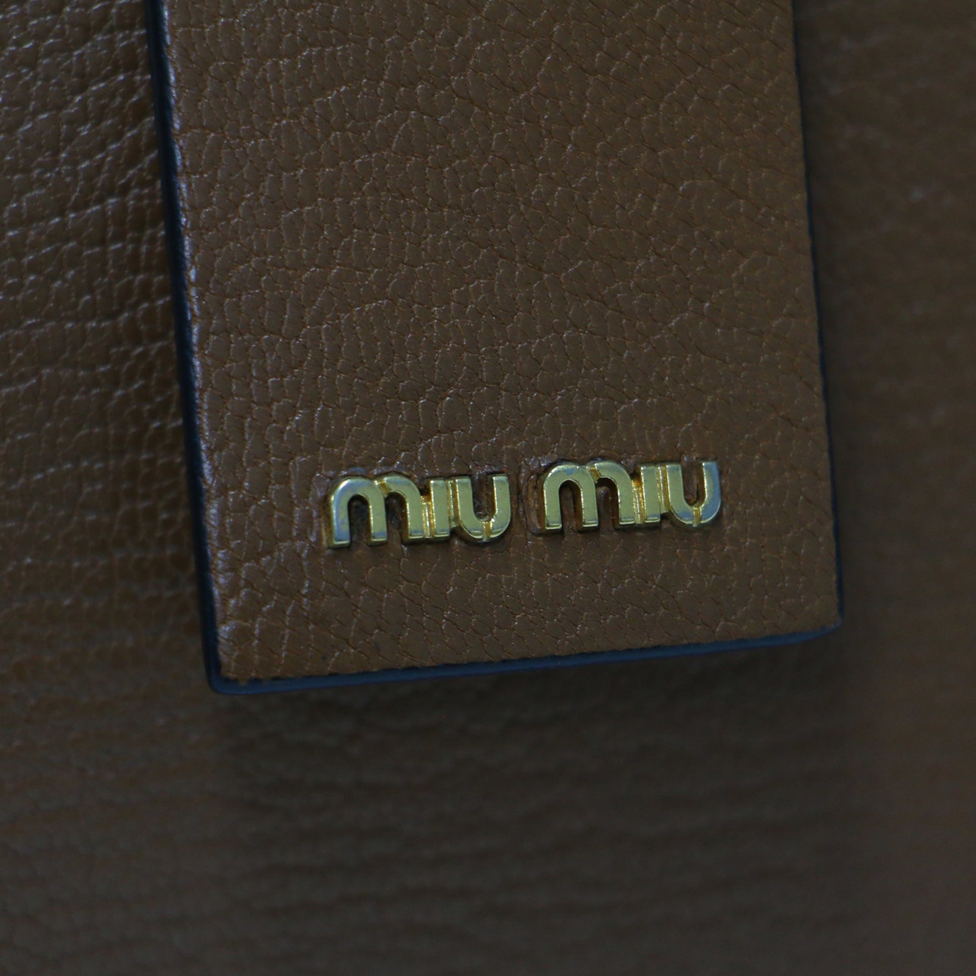 Miu Miu Brown Orange Leather Handbag Shoulder Bag (Pre-Owned)