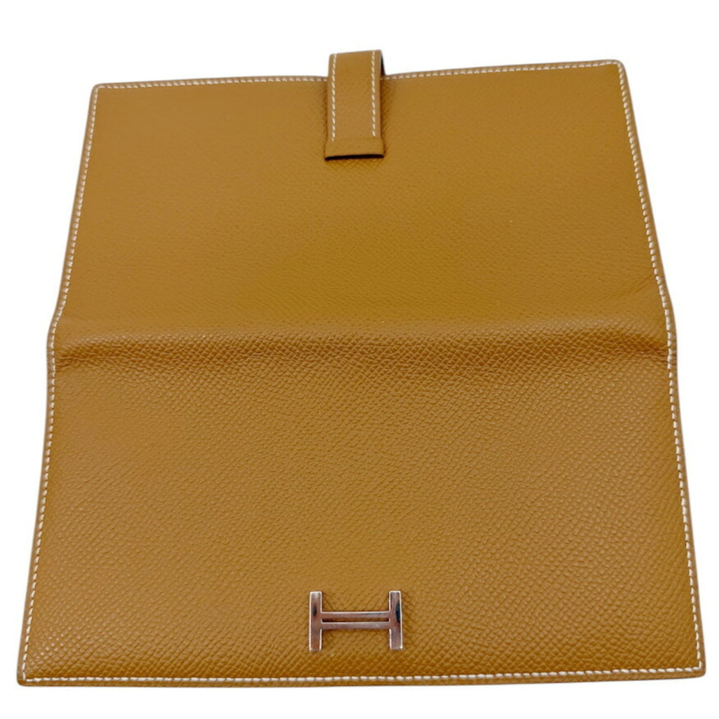 Hermes Gold Epsom Leather Long Wallet (Bi-Fold) (Pre-Owned)