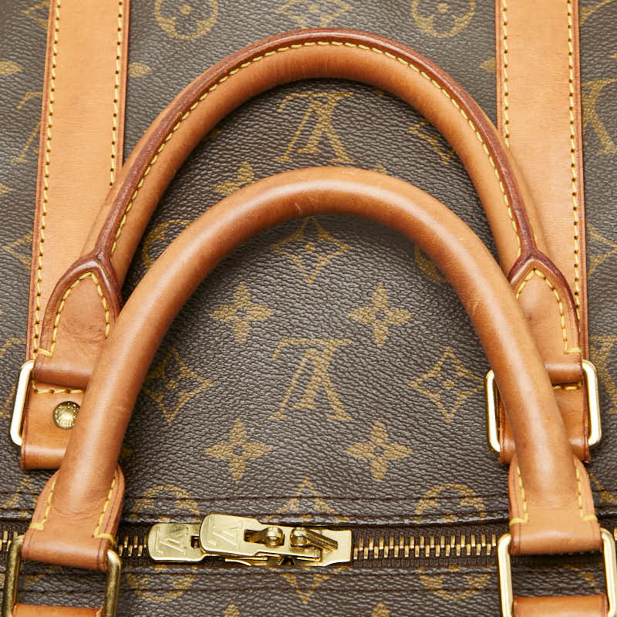 Louis Vuitton Brown Pvc Leather Boston Bag (Pre-Owned)