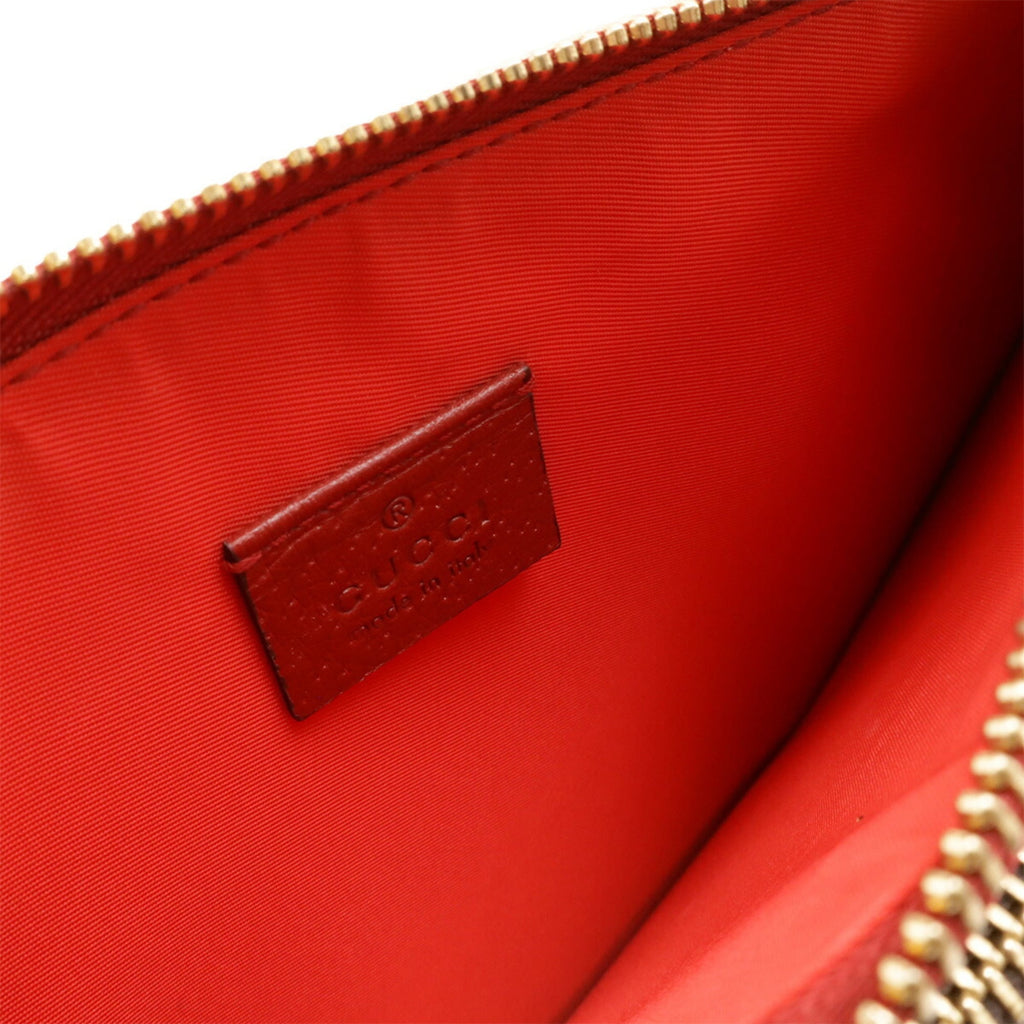 Gucci Beige Multi-Color Red Color Gg Supreme Canvas Leather Shoulder Bag (Pre-Owned)