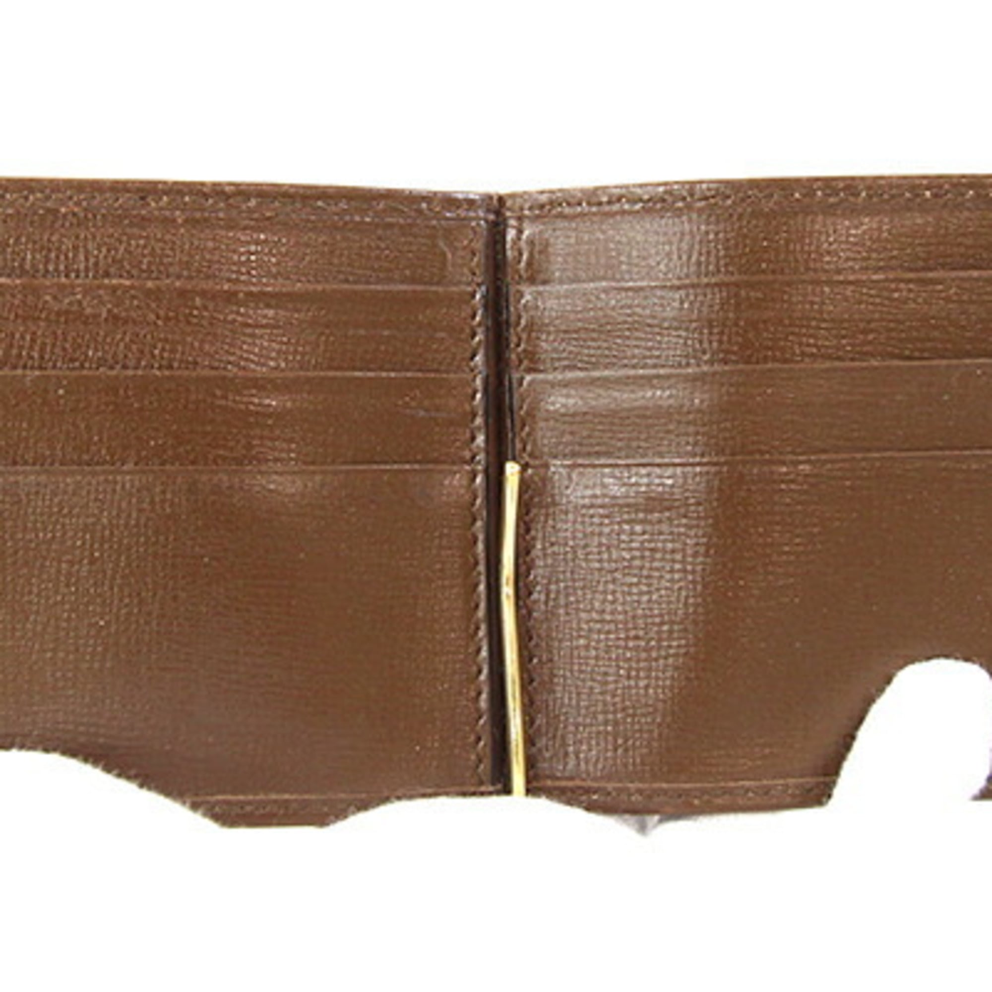 Gucci Beige Brown Gg Supreme Leather Wallet (Bi-Fold) (Pre-Owned)
