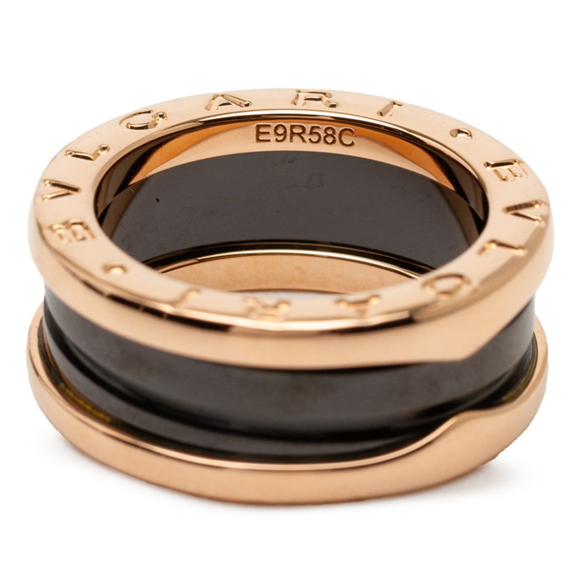 Bvlgari Pink Gold Black Pink Gold (18K) Ceramic Band Ring (Pre-Owned)