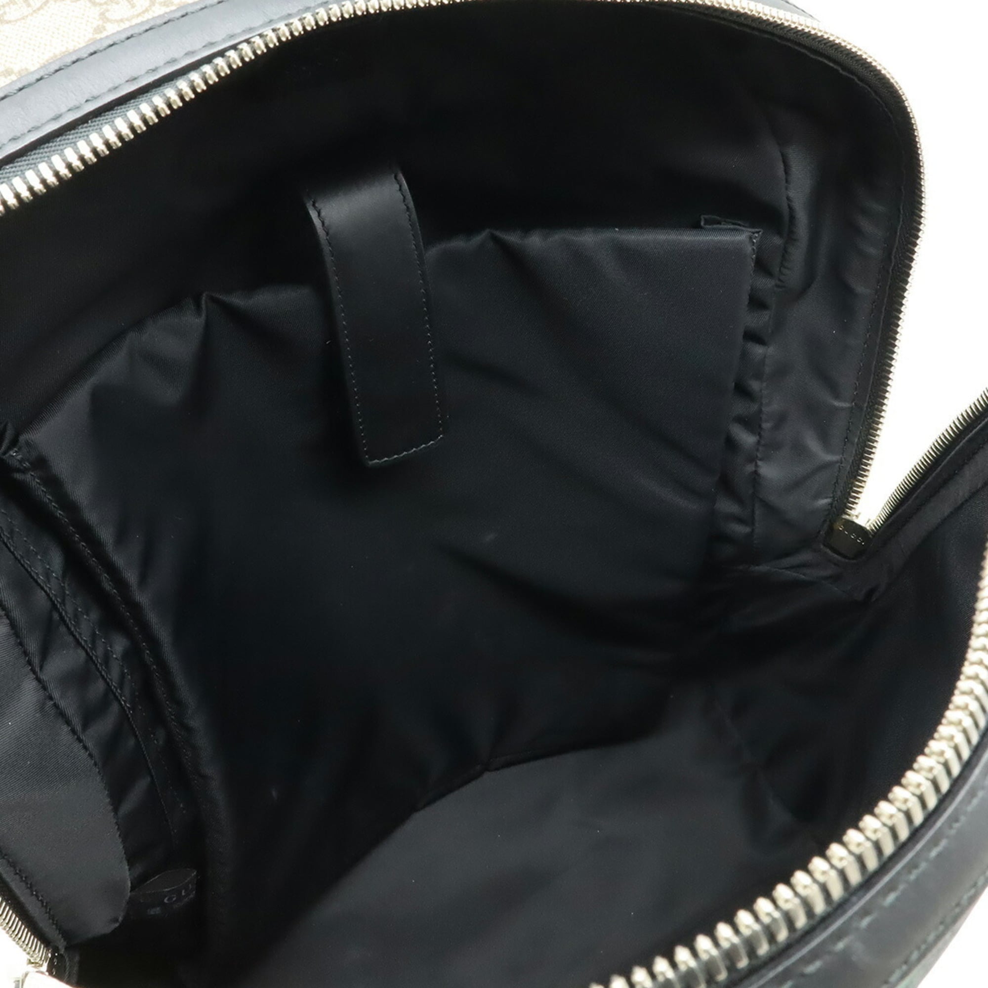 Gucci Sherry Line Beige Black Green Red Color Gg Supreme Leather Backpack (Pre-Owned)