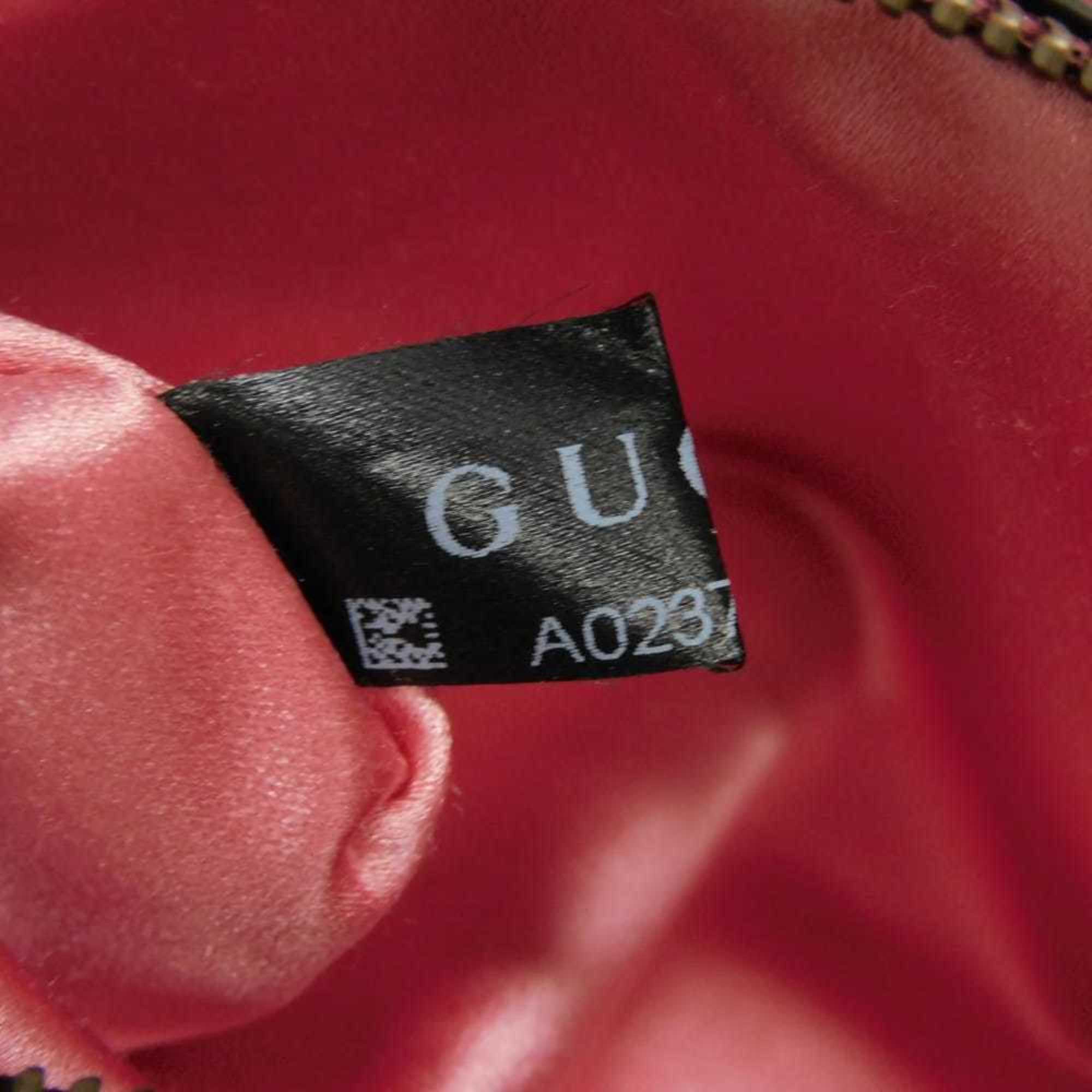 Gucci Purple Velvet Shoulder Bag (Pre-Owned)