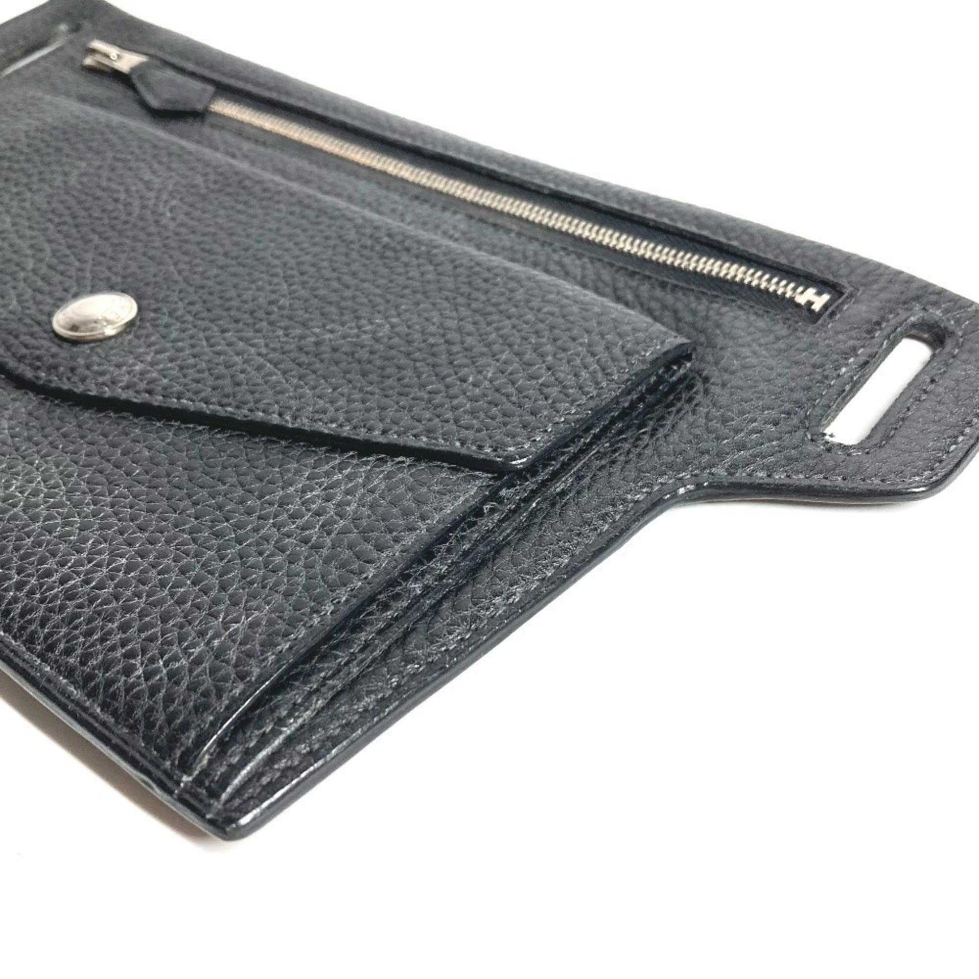 Hermes Black Leather Fanny Pack (Pre-Owned)