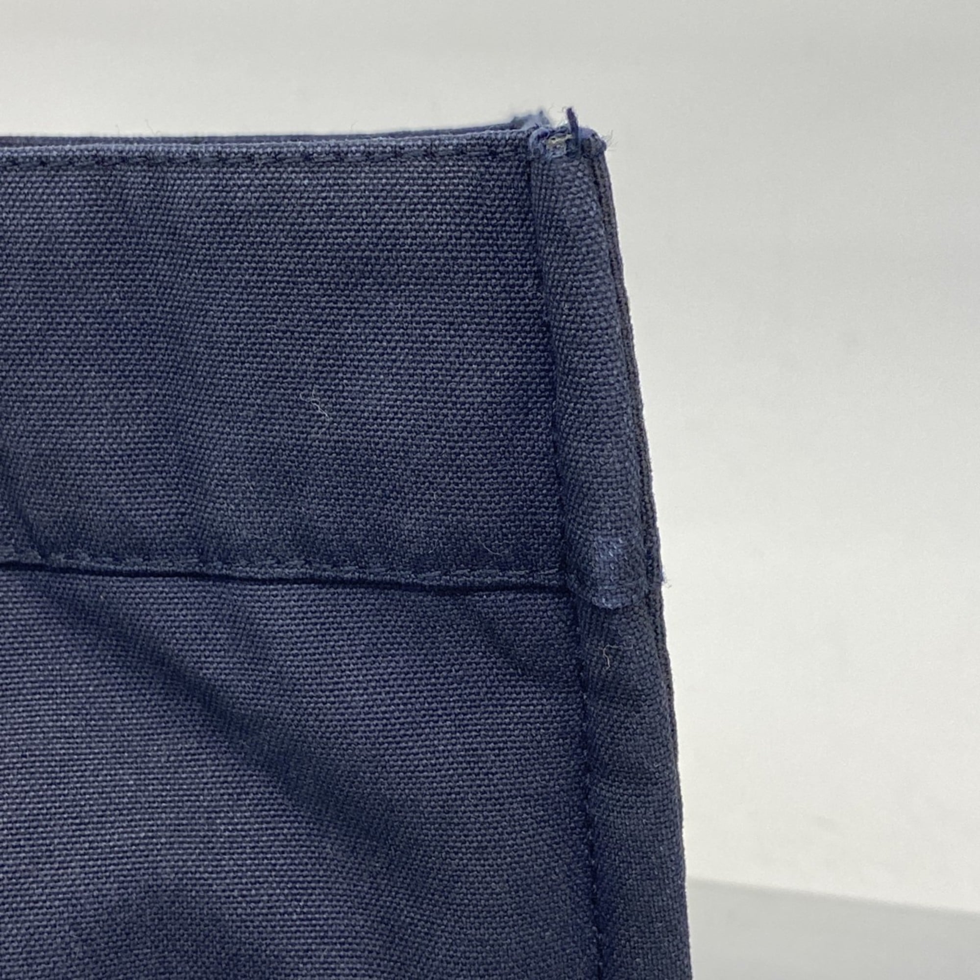 Hermes Green Navy Canvas Tote Bag (Pre-Owned)
