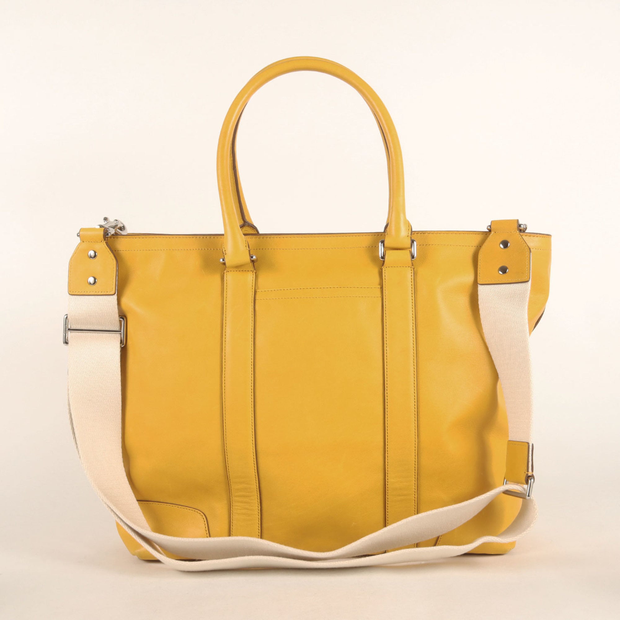 Coach Yellow Leather Tote Bag (Pre-Owned)