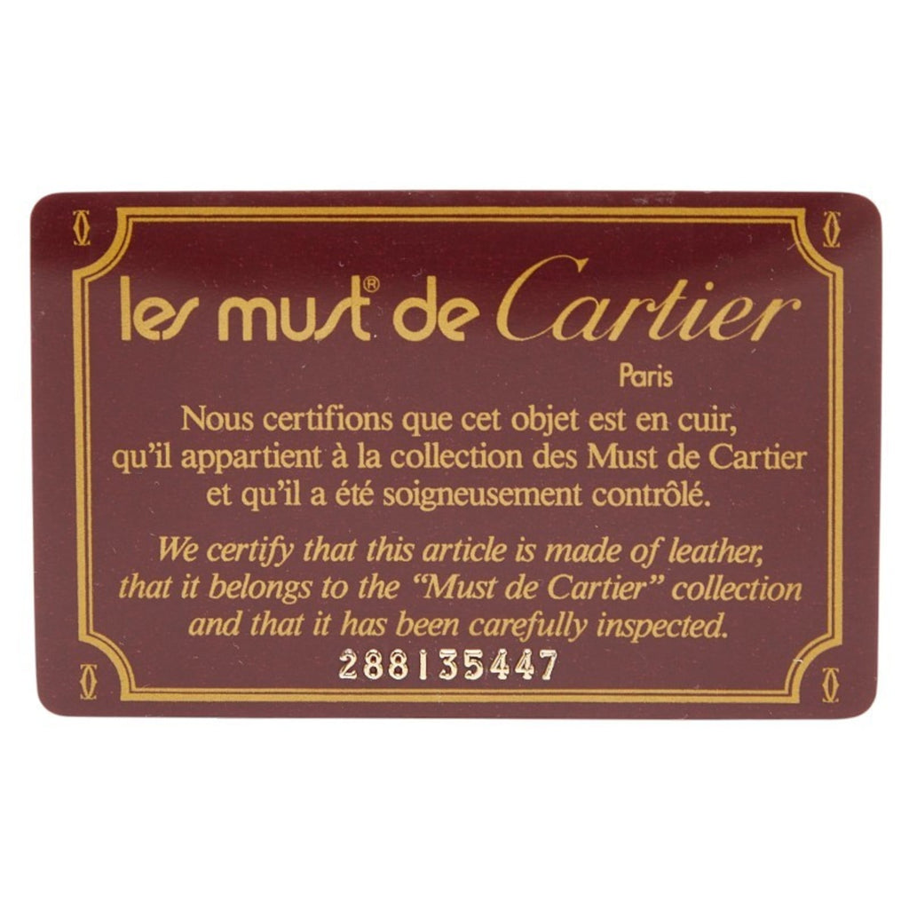 Cartier Bordeaux Wine Red Leather Long Bill Wallet (Bi-Fold) (Pre-Owned)