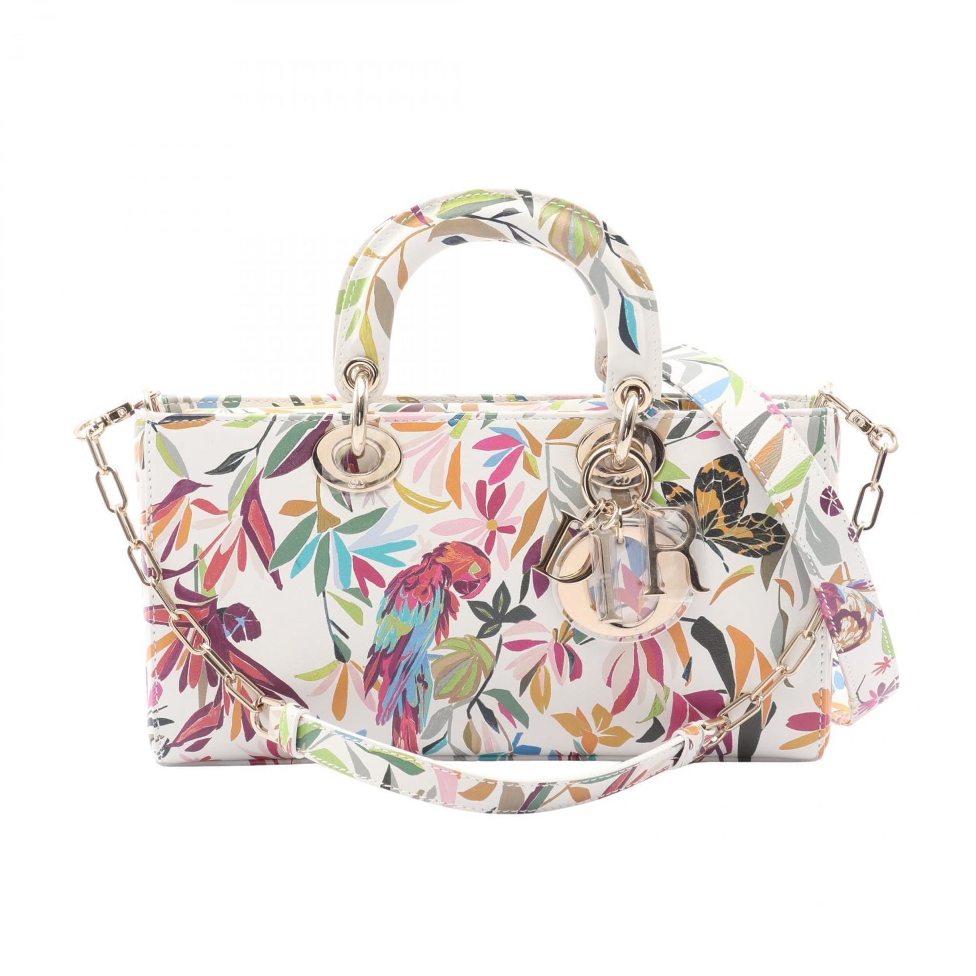 Christian Dior Multi-Color White Leather Handbag (Pre-Owned)