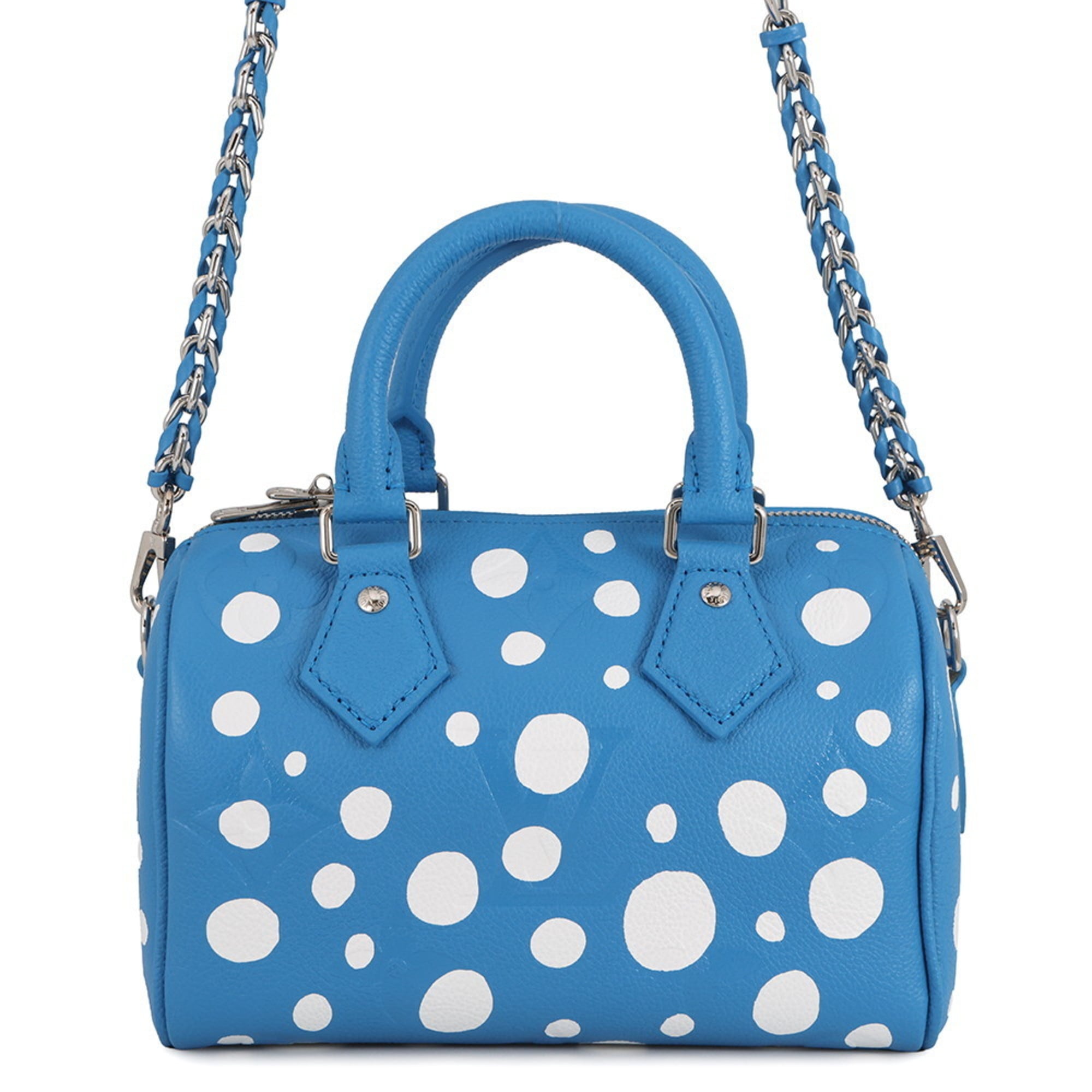 Louis Vuitton Yayoi Kusama Blue White Monogram Empreinte Handbag (Pre-Owned)