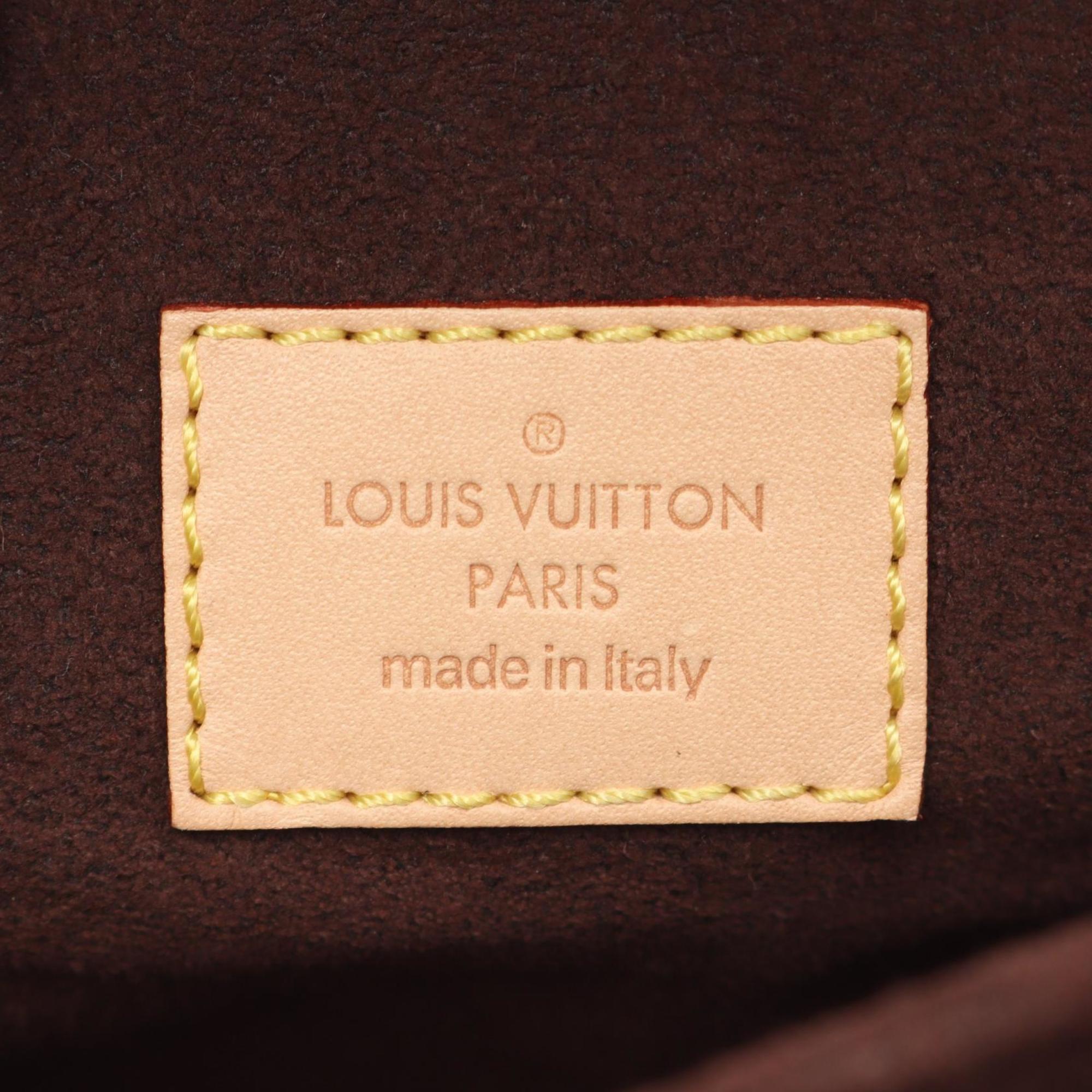Louis Vuitton Brown Monogram Coated Canvas Leather Handbag Pochette (Pre-Owned)