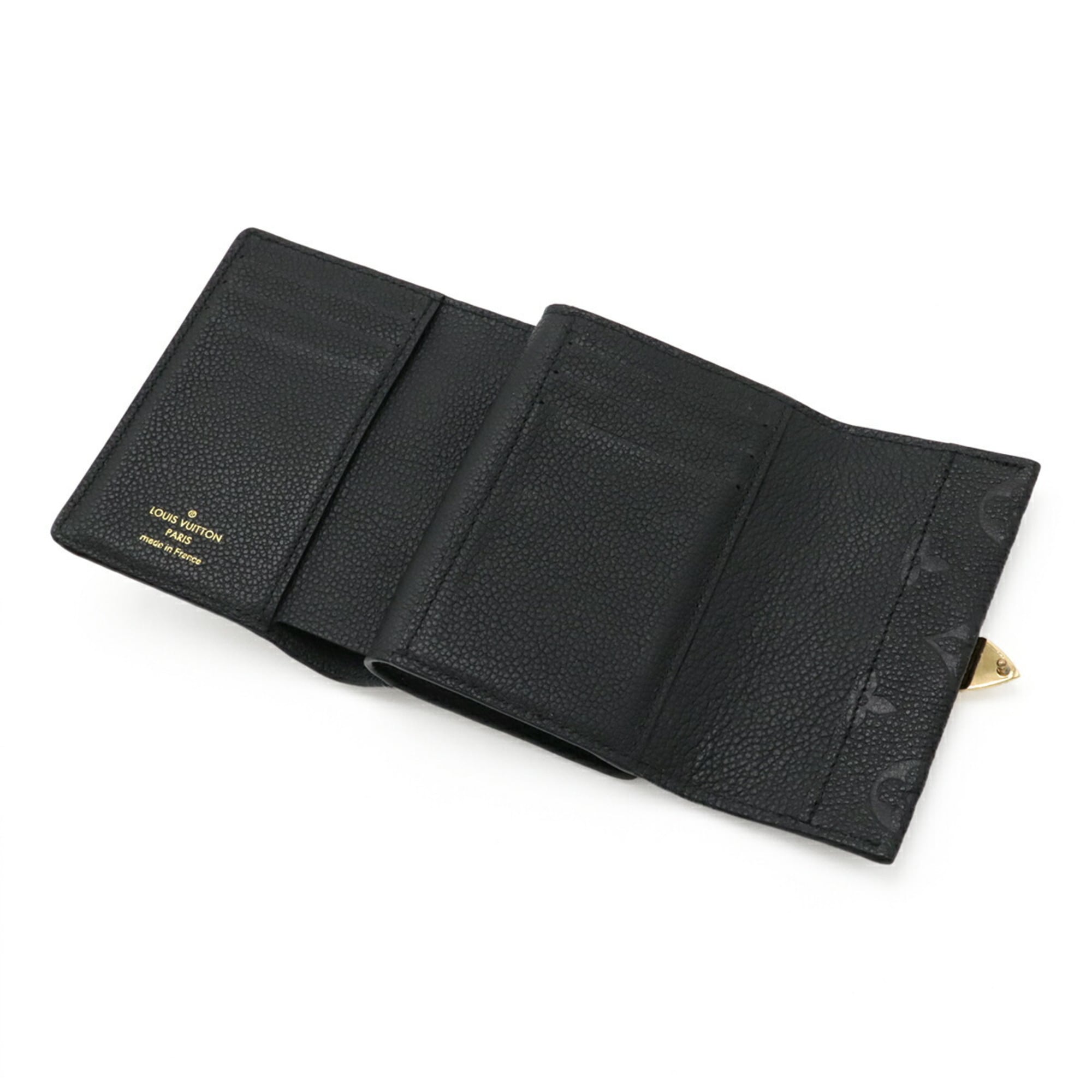 Louis Vuitton Monogram Empreinte Black Noir Monogram Empreinte Wallet (Tri-Fold) (Pre-Owned)