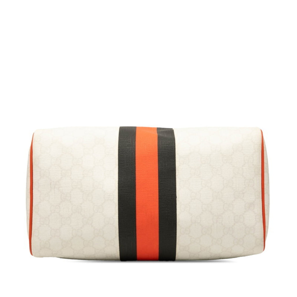 Gucci Black Orange White Pvc Leather Handbag (Pre-Owned)