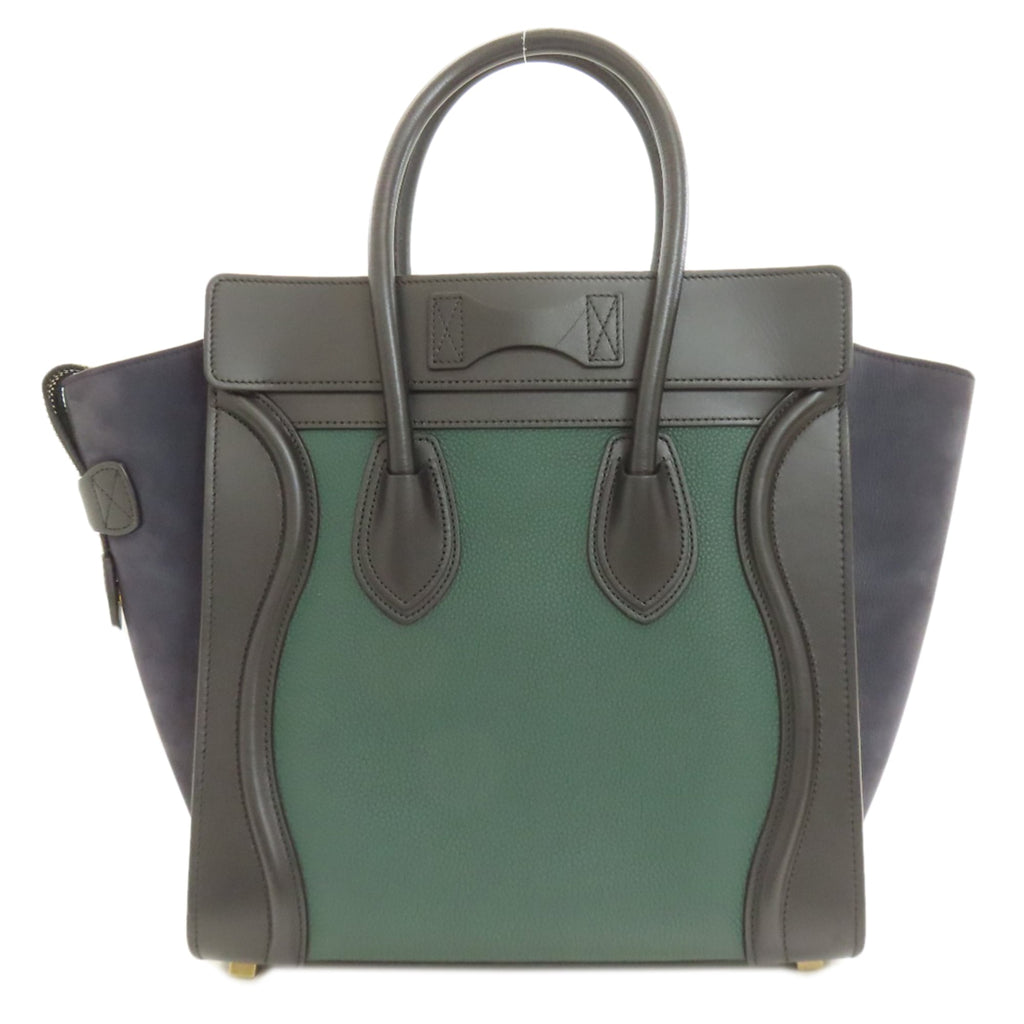 Celine Black Green Leather Handbag (Pre-Owned)
