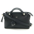 Fendi By The Way Black Leather Handbag Shoulder Bag (Pre-Owned)
