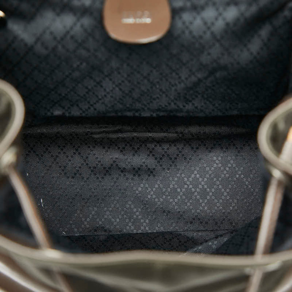 Gucci Brown Nylon Patent Leather Backpack (Pre-Owned)