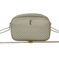 Yves Saint Laurent Gray Leather Pochette Shoulder Bag (Pre-Owned)