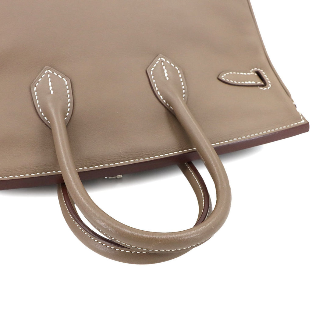 Hermes Etoupe Gray Swift Leather Handbag (Pre-Owned)