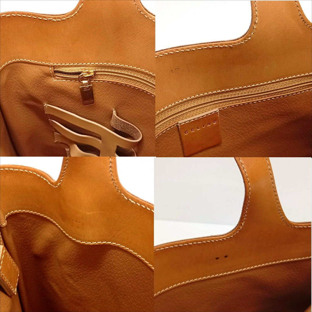 Celine Beige Brown Pvc Leather Handbag Tote Bag (Pre-Owned)