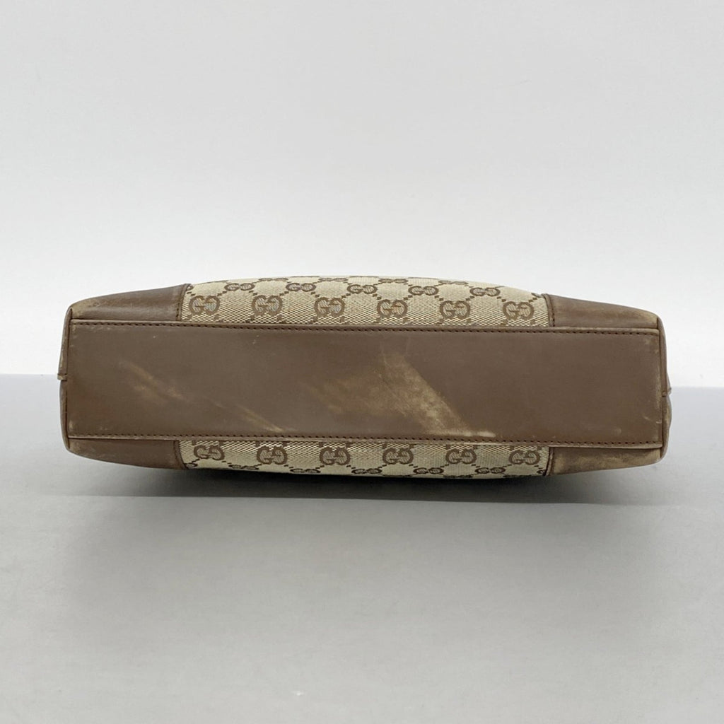 Gucci Brown Canvas Shoulder Bag (Pre-Owned)