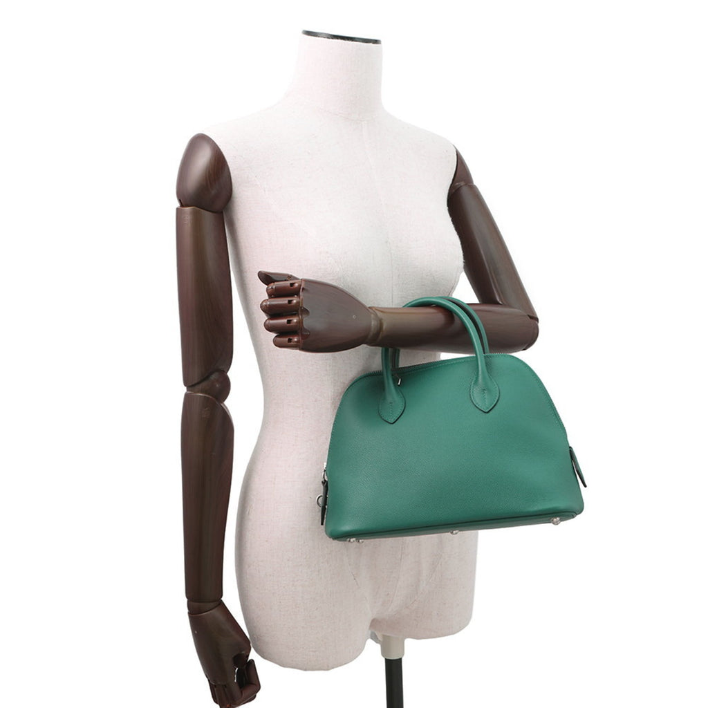 Hermes Bolide Vert Leather Handbag (Pre-Owned)