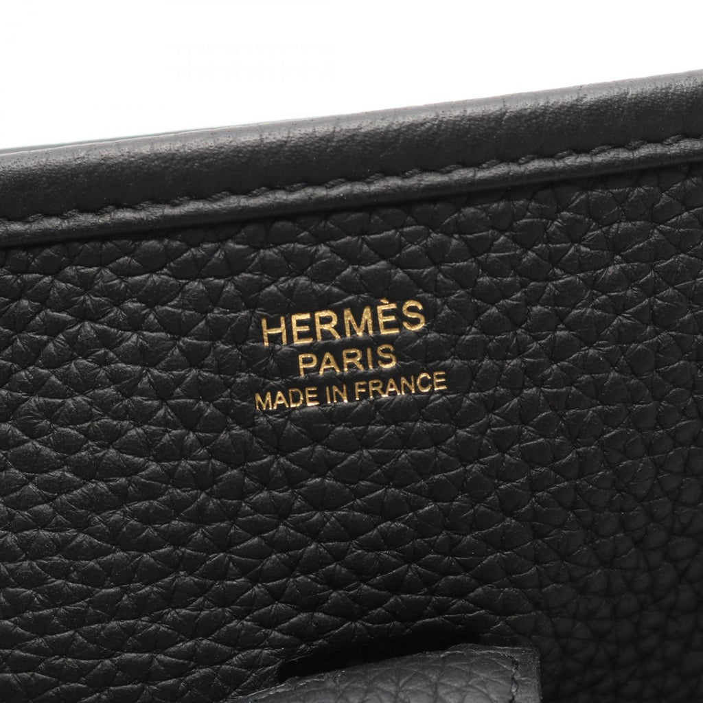 Hermes Black Taurillon Clemence Leather Leather Shoulder Bag (Pre-Owned)