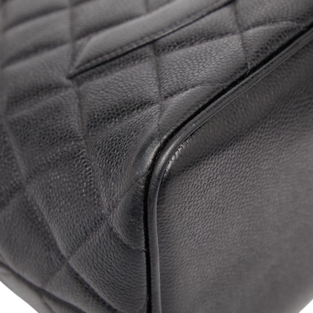 Chanel Black Grained Calfskin Tote Bag (Pre-Owned)